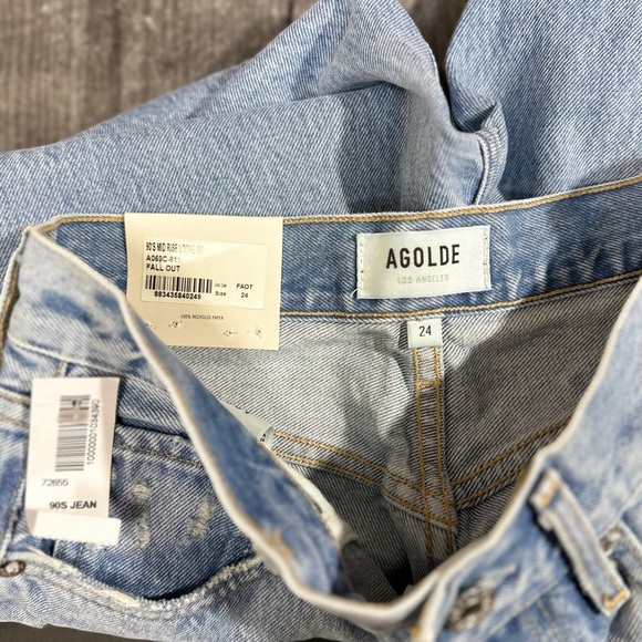 AGOLDE 90’s Mid-Rise Loose Fit Jeans in Fall Out Wash NWT [590] - Picture 12 of 14